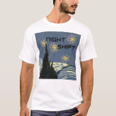 T-shirt Starry "Night Shift" dans le style de Van Gogh (Devant)