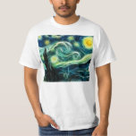 T-shirt Starry Night Van Gogh Fractal Art<br><div class="desc">Pour en savoir plus, visitez À propos de ce design: Le Starry Night est un tableau de l'artiste néerlandais Vincent van Gogh, et représente la vue à l'extérieur de sa salle de sanitorium le soir. Il aurait été peint de mémoire pendant la journée. Starry Night est généralement considéré comme le...</div>