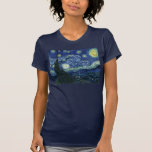 T-shirt Starry Night Vincent van Gogh Art Peinture<br><div class="desc">Vincent van Gogh (Néerlandais, 1853 - 1890) Starry Night, 1889, Huile sur toile Non encadré : 73 × 92 cm (28, 7 × 36, 2 po) Ce tableau représente la vue depuis la fenêtre est de la chambre d'asile de Van Gogh à Saint-Rémy-de-Provence, il ajoute un village aménagé. Il est...</div>
