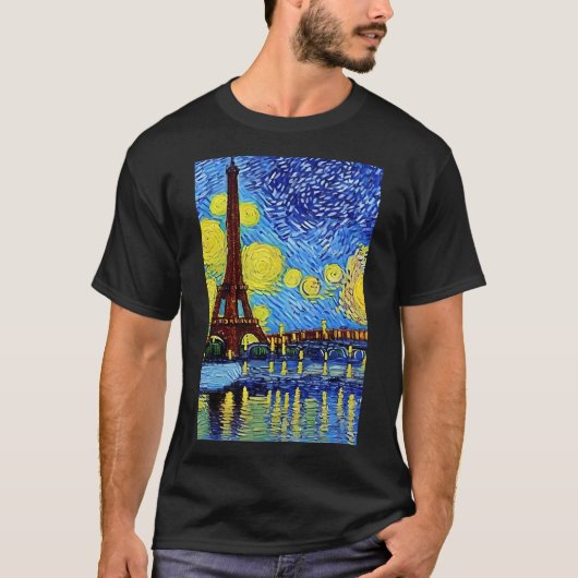 T-shirt Starry Paris Night (Devant)
