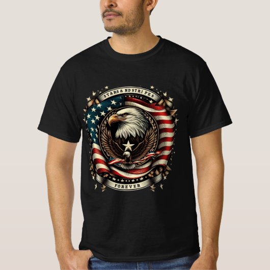 T-shirt Stars and Stripes Forever - American Eagle Pride (Devant)