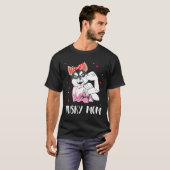 T-shirt Stars Coeurs Chien Fille Joyeuse Fête des Mères Ch (Devant entier)