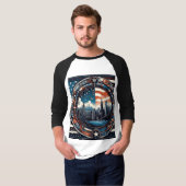 T-shirt "Stars, Stripes, and Style: Trendy US-Inspired Tee (Devant entier)