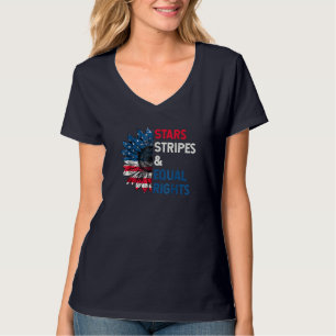 T-shirt Stars Stripes Egalité des droits 4 juillet la chaî