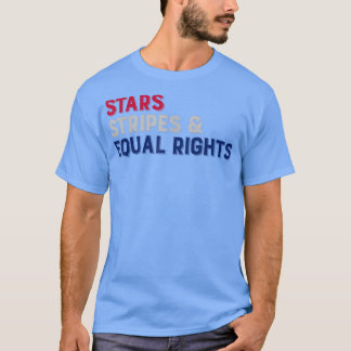 T-shirt Stars Stripes Equal Rights Red White Blue American
