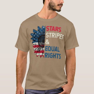 T-shirt Stars Stripes Et Égalité Des Droits 4 juillet Femm