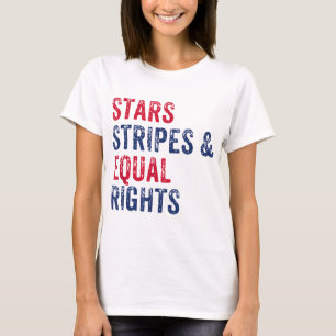 T-shirt Stars Stripes Et Égalité Des Droits 4 juillet Femm