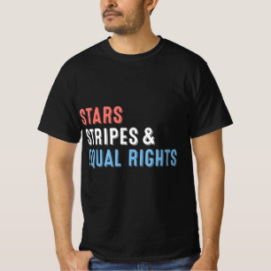 T-shirt Stars Stripes Et Égalité Des Droits 4 juillet Femm
