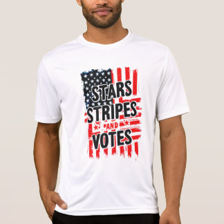 T-shirt Stars, Stripes et Votes avec drapeau américain