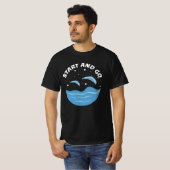 T-shirt Start and Go! - Cute Dolphins (Devant entier)