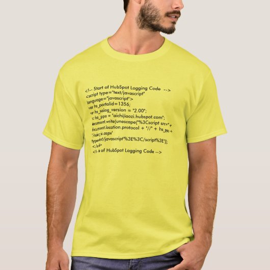 T-shirt <!-- Start of HubSpot Logging Code  --><script… (Devant)