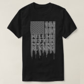 T-shirt Start Running USA Flag What Doesn't Kill Me Better (Design devant)