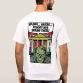 T-shirt Starving at the Summit: No Brains Pop-Art Zombie (Dos)