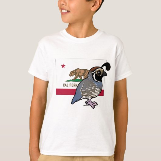 T-shirt State Birdorable : Quail de Californie (Devant)