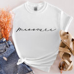 T-shirt State Femme Script Missouri<br><div class="desc">Nous ajoutons toujours de nouveaux designs chaque jour !</div>