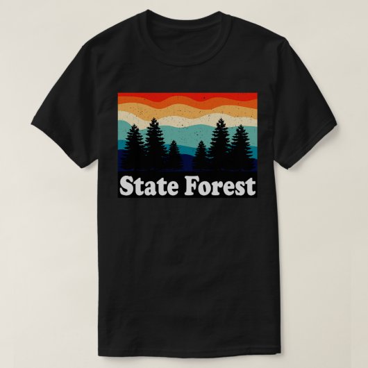 T-shirt State Forest Colorado Retro (Design devant)