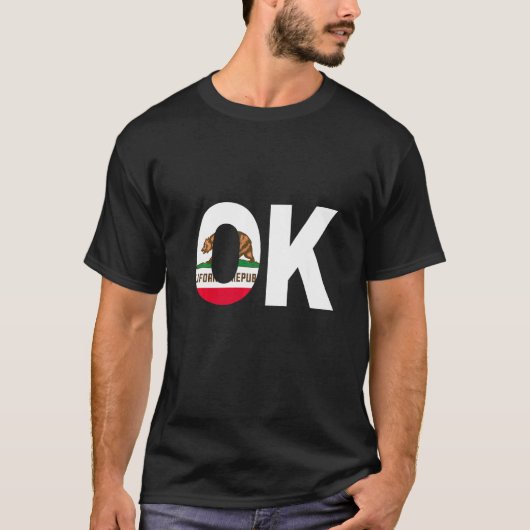 T-shirt State of California Flag Oklahoma OK Cities and St (Devant)