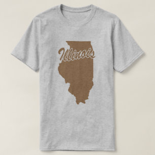 T-shirt State Of Illinois Shape