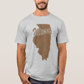 T-shirt State Of Illinois Shape (Devant)