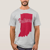T-shirt State Of Indiana Shape (Devant)