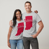 T-shirt State Of Indiana Shape (Unisexe)