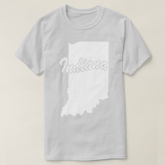 T-shirt State Of Indiana Shape (Design devant)