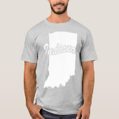 T-shirt State Of Indiana Shape (Devant)