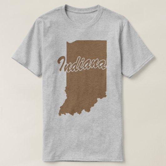 T-shirt State Of Indiana Shape (Design devant)