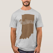 T-shirt State Of Indiana Shape (Devant)