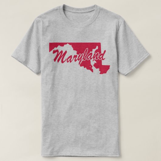 T-shirt State Of Maryland Shape (Design devant)