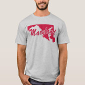 T-shirt State Of Maryland Shape (Devant)