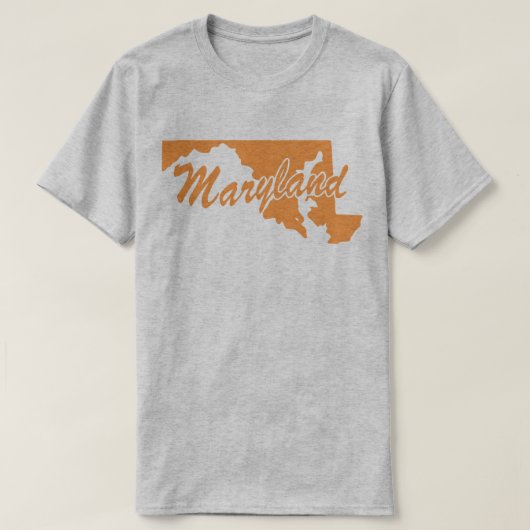 T-shirt State Of Maryland Shape (Design devant)