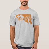 T-shirt State Of Maryland Shape (Devant)