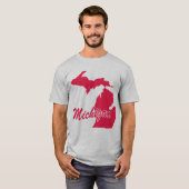 T-shirt State Of Michigan Shape (Devant entier)