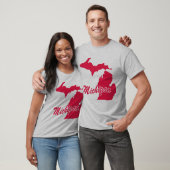 T-shirt State Of Michigan Shape (Unisexe)