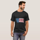 T-shirt State Of Montana Patriotic Usa Flag For (Devant entier)