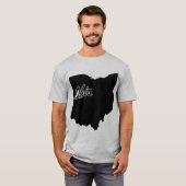 T-shirt State Of Ohio Shape (Devant entier)