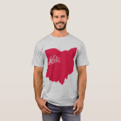 T-shirt State Of Ohio Shape (Devant entier)