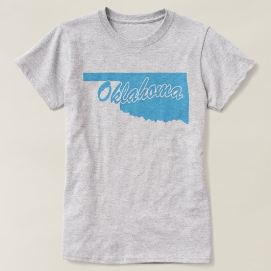 T-shirt State Of Oklahoma Shape (Design devant)