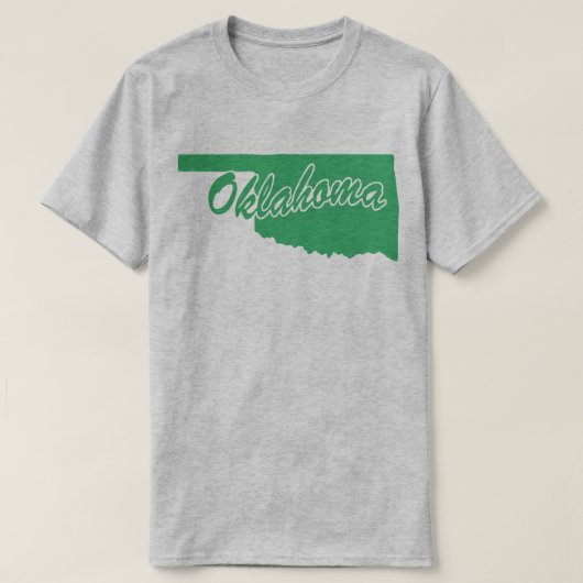 T-shirt State Of Oklahoma Shape (Design devant)