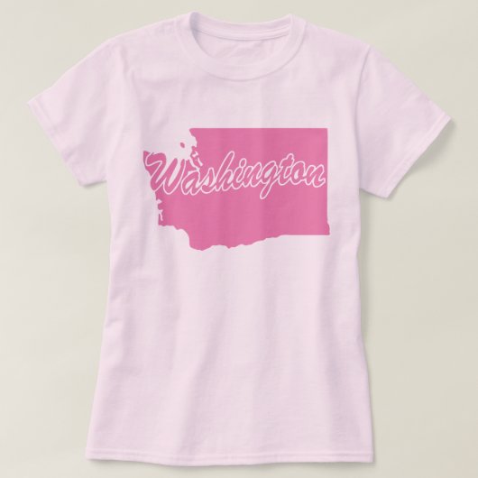 T-shirt State Of Washington Shape (Design devant)