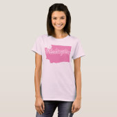 T-shirt State Of Washington Shape (Devant entier)