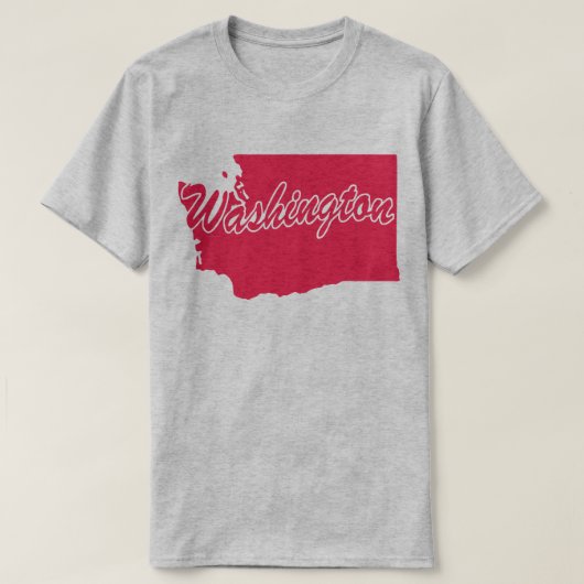 T-shirt State Of Washington Shape (Design devant)