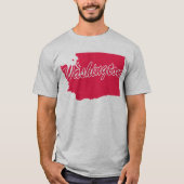 T-shirt State Of Washington Shape (Devant)