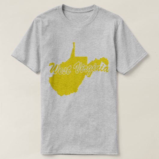 T-shirt State Of West Virginia Shape (Design devant)