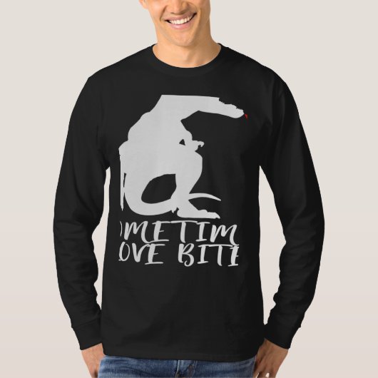 T-shirt Statement Dinosaur Valentine's Day Heart (Devant)