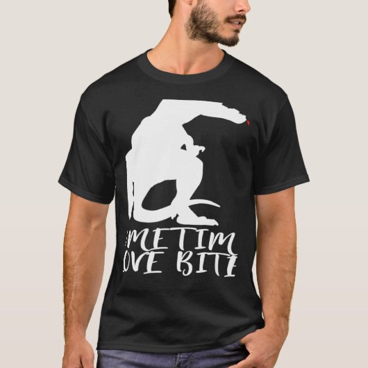 T-shirt Statement Dinosaur Valentine's Day Heart (Devant)