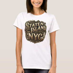 T-shirt Staten Island Pont de la navette de New York Art d