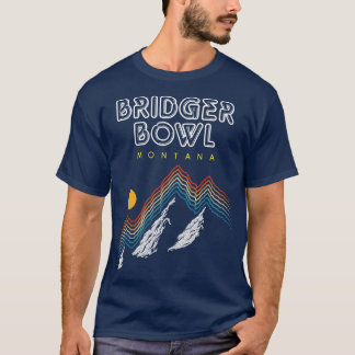 T-shirt Station de ski Bridger Bowl Montana 1980s Retro