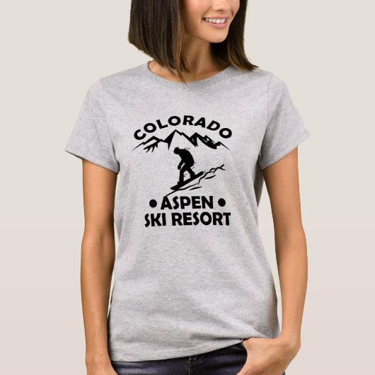 T-shirt Station de ski d'Aspen Colorado (Devant)